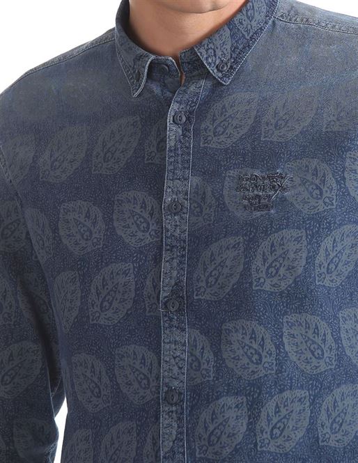 Ed Hardy Men Casual Wear Printed Shirt